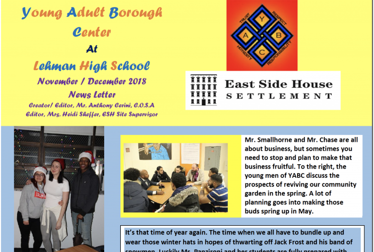 Newsletter YABC Lehman High School